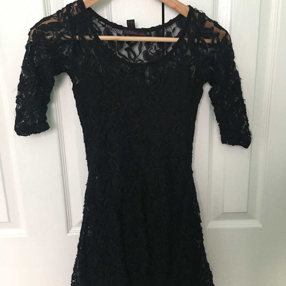 black lace dress
